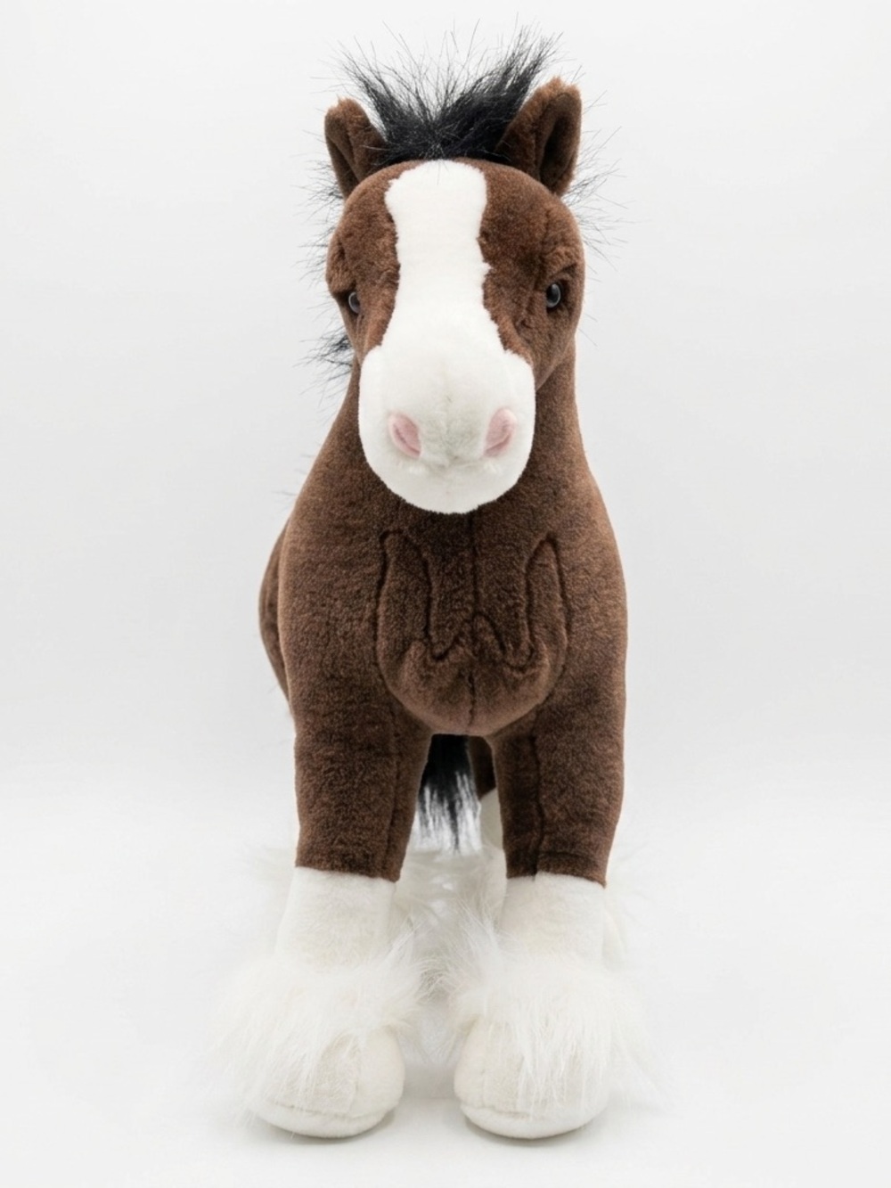 GUND Clyde Clydesdale Horse Plush #42985 Brown 15” Collectible Horse Lover Toy